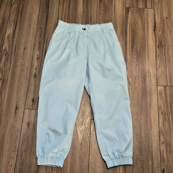 HALARA Pants - Halara Light Blue NWOT High Waisted Pleated Pants Elastic Waist  S Petite
